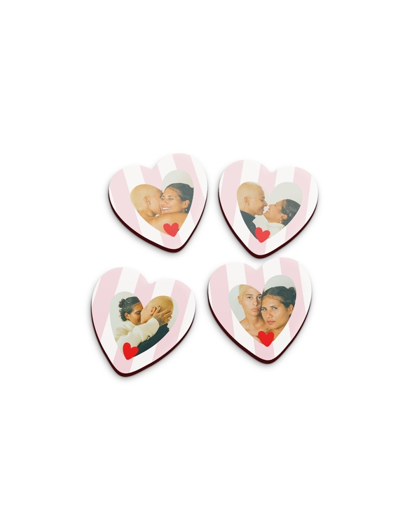 37201628 Magneet Hart 4st [1] - valentijn - streepjes