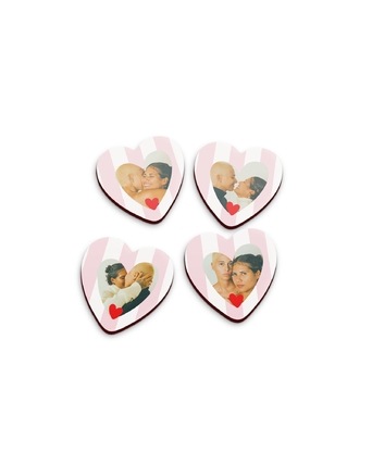 37201628 Magneet Hart 4st [1] - valentijn - streepjes