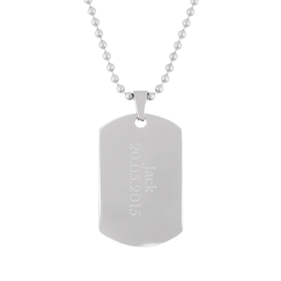 ketting met gegraveerde hanger Dog tag - 37202116-1040