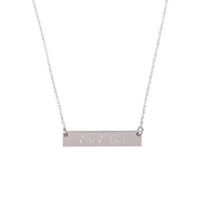 Zilveren ketting bar horizontaal